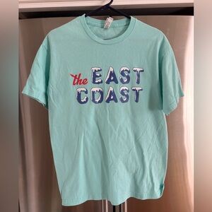 Men’s American Apparel Teal 'The East Coast' Graphic T-Shirt